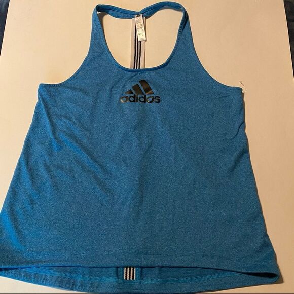 Adidas Racer back aqua blue tank top -S - Picture 3 of 8
